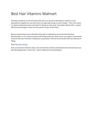 best hair vitamins walmart
