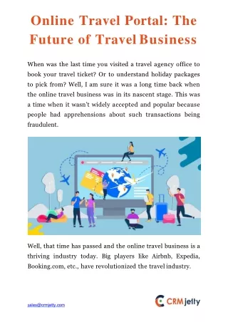 online travel portal the future of travel business