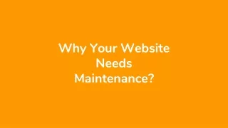 why your website needs maintenance
