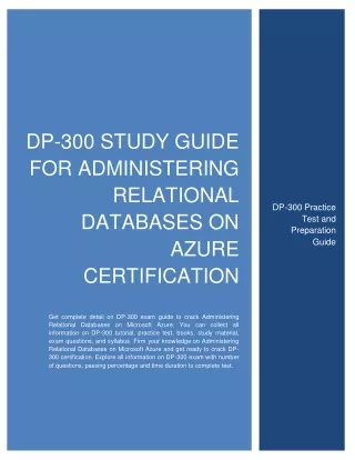 dp 300 study guide for administering relational