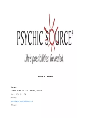 Psychic in Lancaster