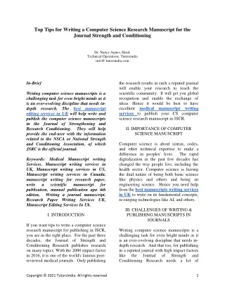 top tips for writing a computer science research