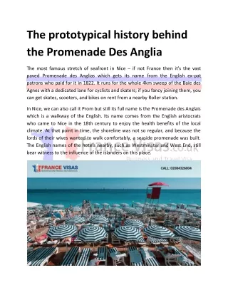 The prototypical history behind the Promenade Des Anglia