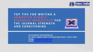 top tips for writing a computer science research