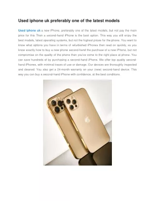 used iphone uk preferably one of the latest models