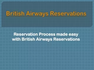 british airways reservations