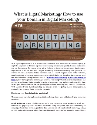 what is digital marketing how to use your domain