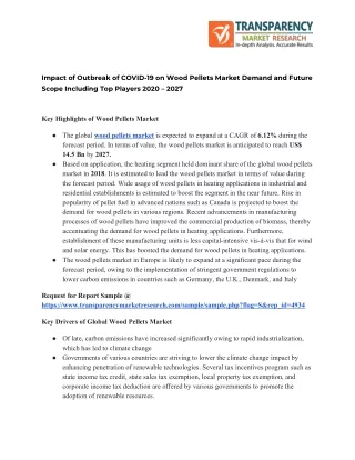 impact of outbreak of covid 19 on wood pellets