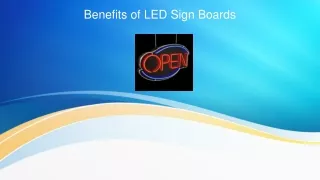 Benefits of LED Sign Boards