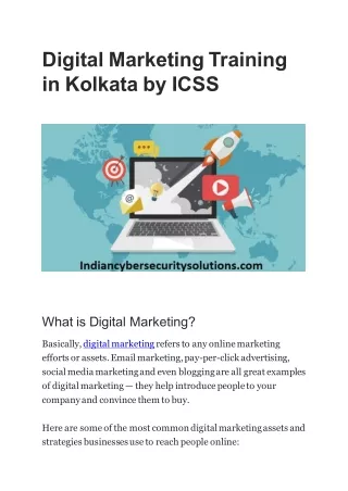 digital marketing training in kolkata by icss