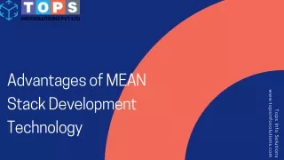Advantages of MEAN stack Development Technology