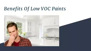 Benefits Of Low VOC Paints
