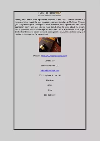 looking for a rental lease agreement template