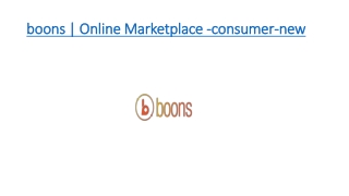 boons online marketplace consumer new