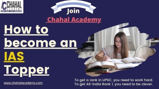 How to become an IAS topper