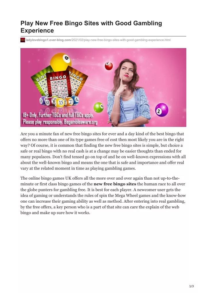 play new free bingo sites with good gambling