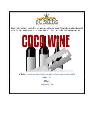 Coca Wine | Bcseeds.com