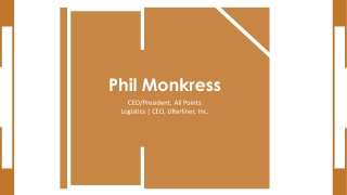 Phil Monkress - A Highly Organized Professional
