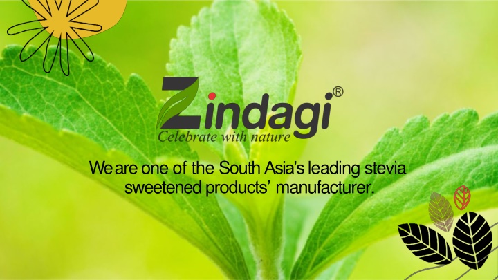 we are one of the south asia s leading stevia sweetened products manufacturer