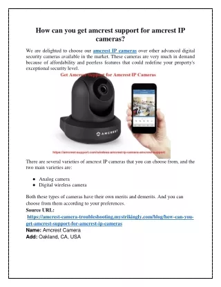 how can you get amcrest support for amcrest
