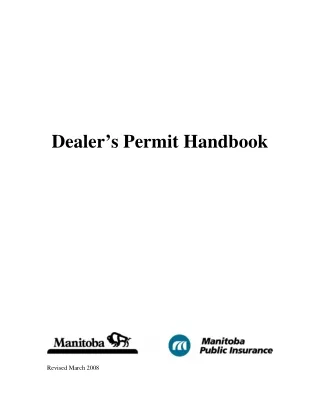 Dealer's Permit Handbook