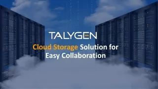 cloud storage solution for easy collaboration