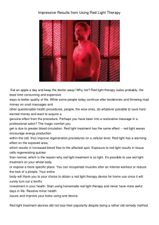 impressive results from using red light therapy