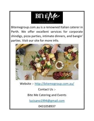 Premier Perth Caterers | Bitemegroup.com.au
