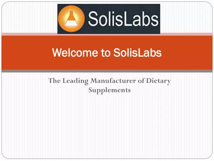 welcome to solislabs
