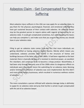 asbestos claim asbestos claim get compensated