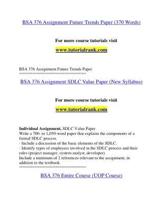 BSA 376  Education Organization- tutorialrank.com