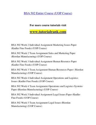 BSA 502  Education Organization- tutorialrank.com