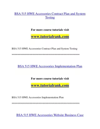 BSA 515  Education Organization- tutorialrank.com