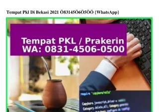 Tempat Pkl Di Bekasi 2021 0831~4506~0500[WA]