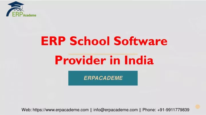erp school software provider in india