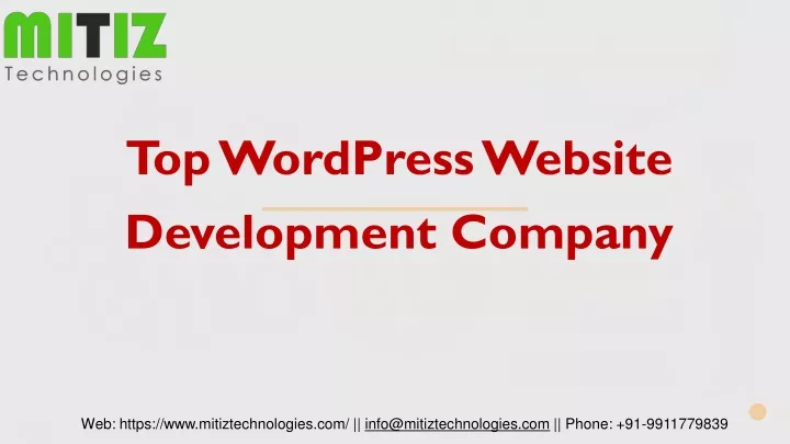 top wordpress website development company