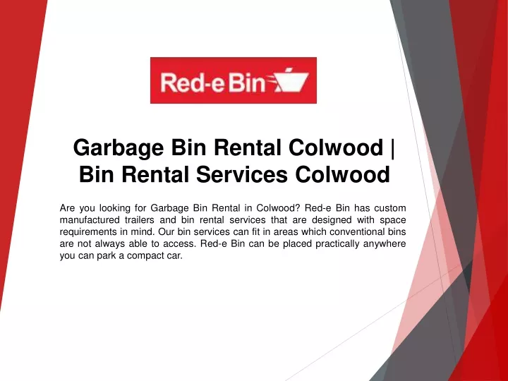 garbage bin rental colwood bin rental services