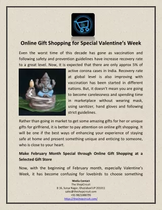 Online Gift Shopping for Special Valentine’s Week