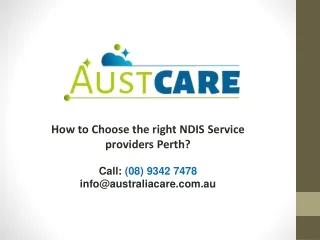 How to Choose the right NDIS service providers Perth?