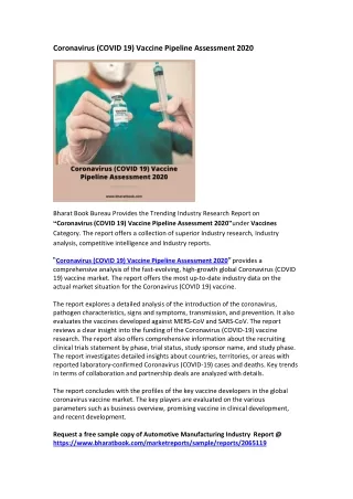 coronavirus covid 19 vaccine pipeline assessment