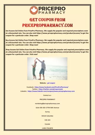 Get Coupon From PriceProPharmacy.com