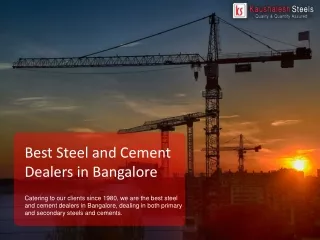 best steel and cement dealers in bangalore
