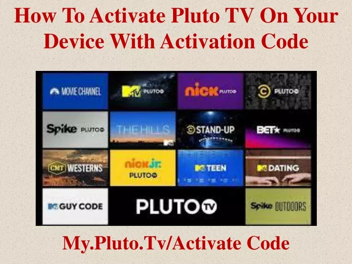 how to activate pluto tv on your device with