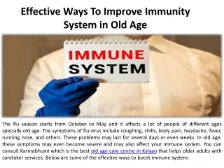 effective ways to improve immunity system