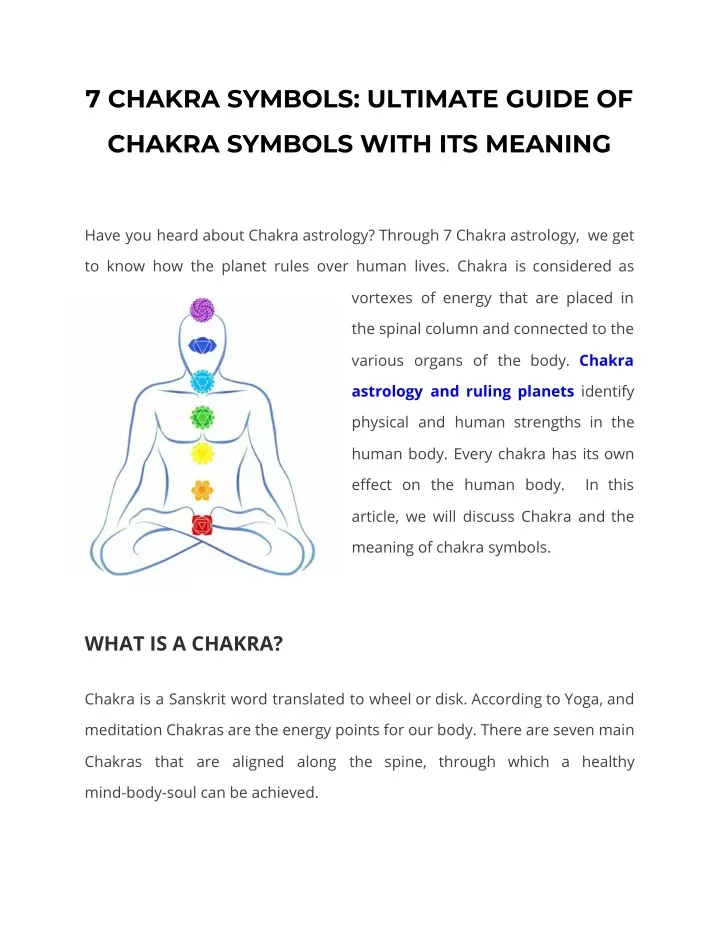 7 chakra symbols ultimate guide of