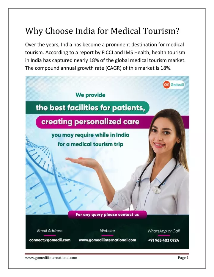 why choose india for medical tourism