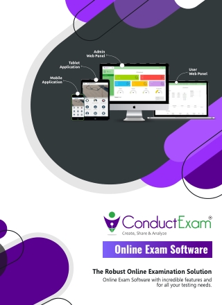 ConductExam - Online Exam Software Brochure