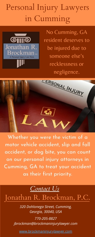 Personal Injury Lawyer in Cumming