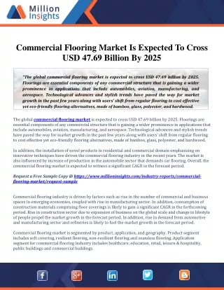 commercial flooring market is expected to cross