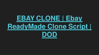 ebay clone ebay readymade clone script dod